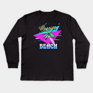 Cossies Beach | Vintage Retro Design Kids Long Sleeve T-Shirt